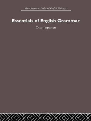 cover image of Essentials of English Grammar